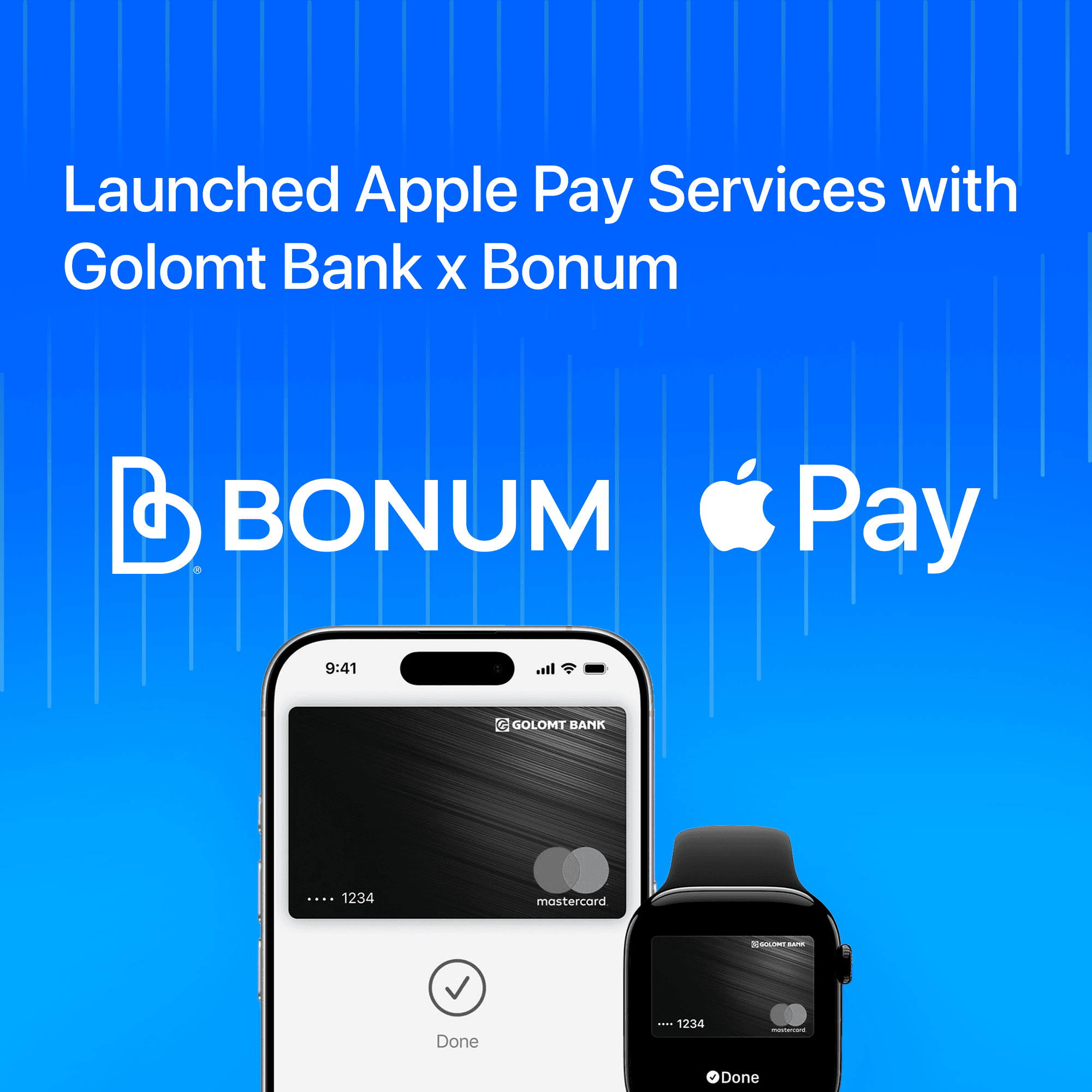 Launched Apple Pay Services with Golomt Bank x Bonum